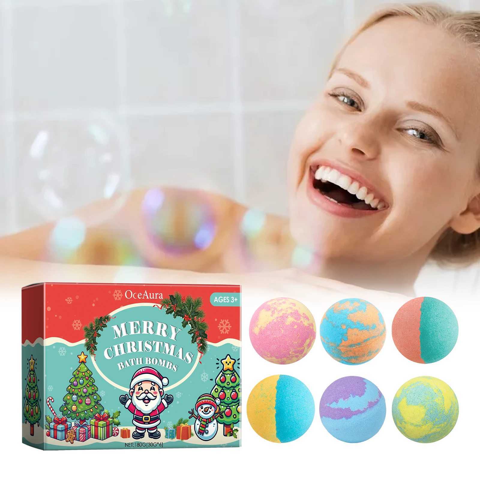 Bath Bombs Aromatherapy Body Relaxation Stress Relief Gentle Exfoliating Moisturize Tender Skin Bubble Bath Balls Christmas Gift L251029