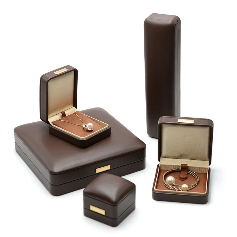 Highgrade PU Leather Jewelry Storage Box Ring Earrings Necklace Pendant Bracelet Gift Casefor Props Display 251013