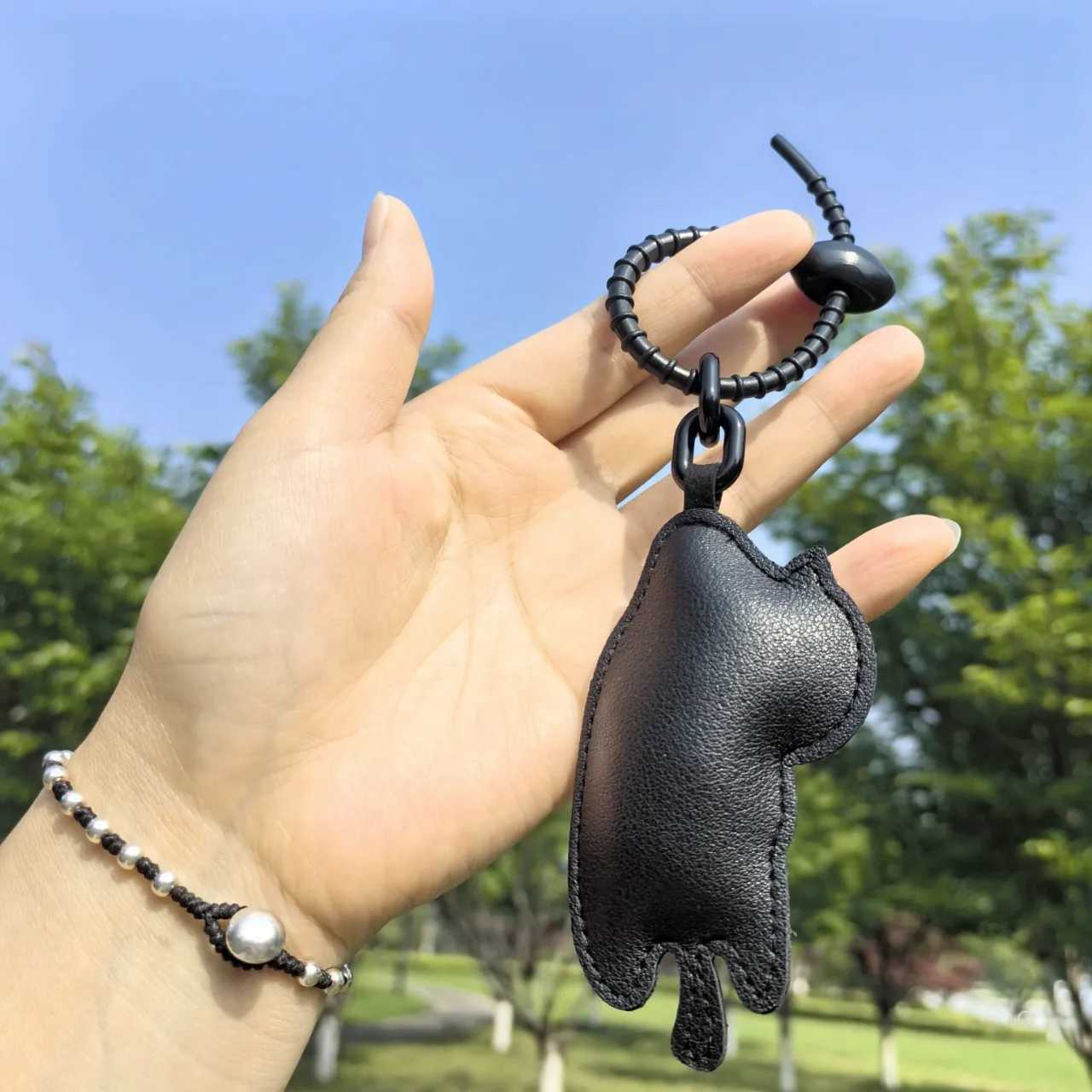 Cartoon Expression Cat Keychain Animals Leather Pendant Car Key Chain Cute Bag Accessories Girl GiftW251029
