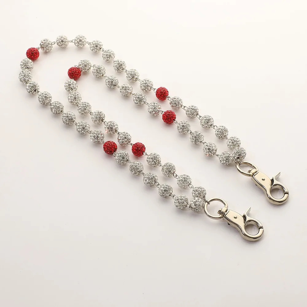 Harajuku Street Hip Hop Trousers Rhinestone Keychain Hipster Pant White Wallet Belt Chain Rock Jewelry 251021