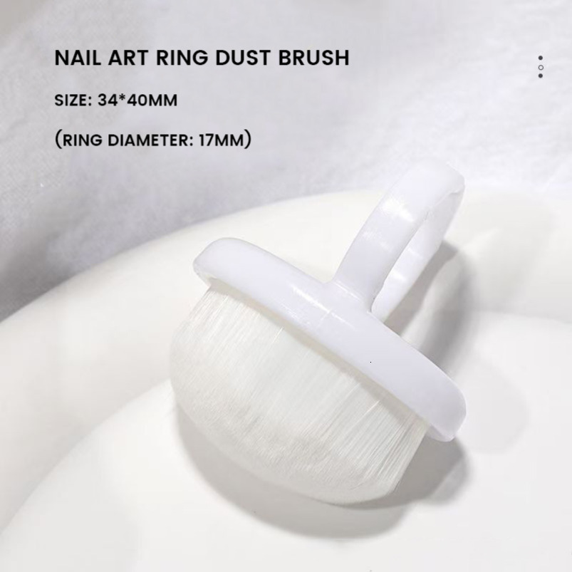 Ring-Style Nail Dust Brush with Soft Bristles - Perfect for Professional & At-home Cuticle Care