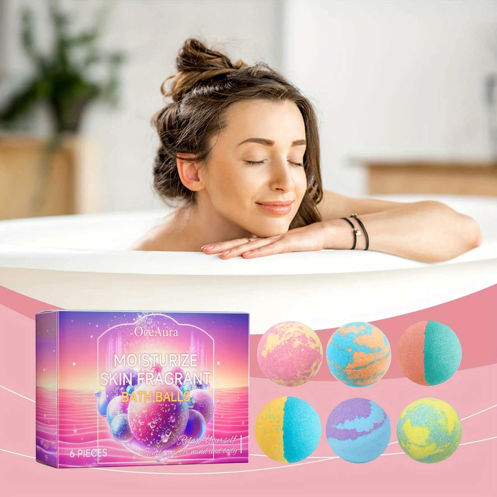 Bubble Bath Bombs with Lavender Scent LongLasting Moisturizing Deep Cleansing Bath Bomb for Bath 6Pcs L251029