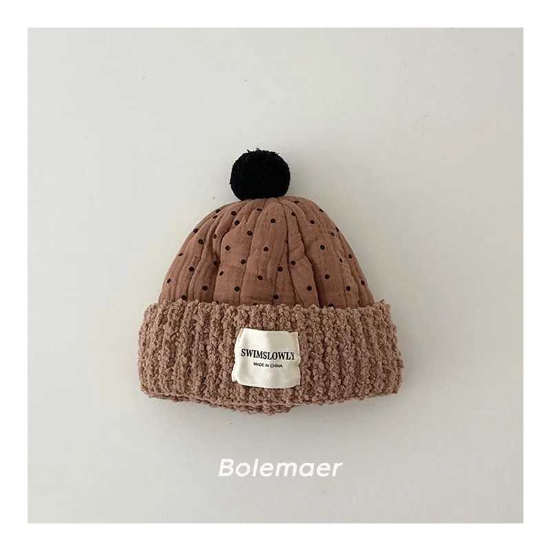 Winter Plush Warm Baby Hat Cute Pom Plush Baby Beanie Cap Kids Ear Protection Warm Kids Hat Soft Baby Bonnet Caps251028