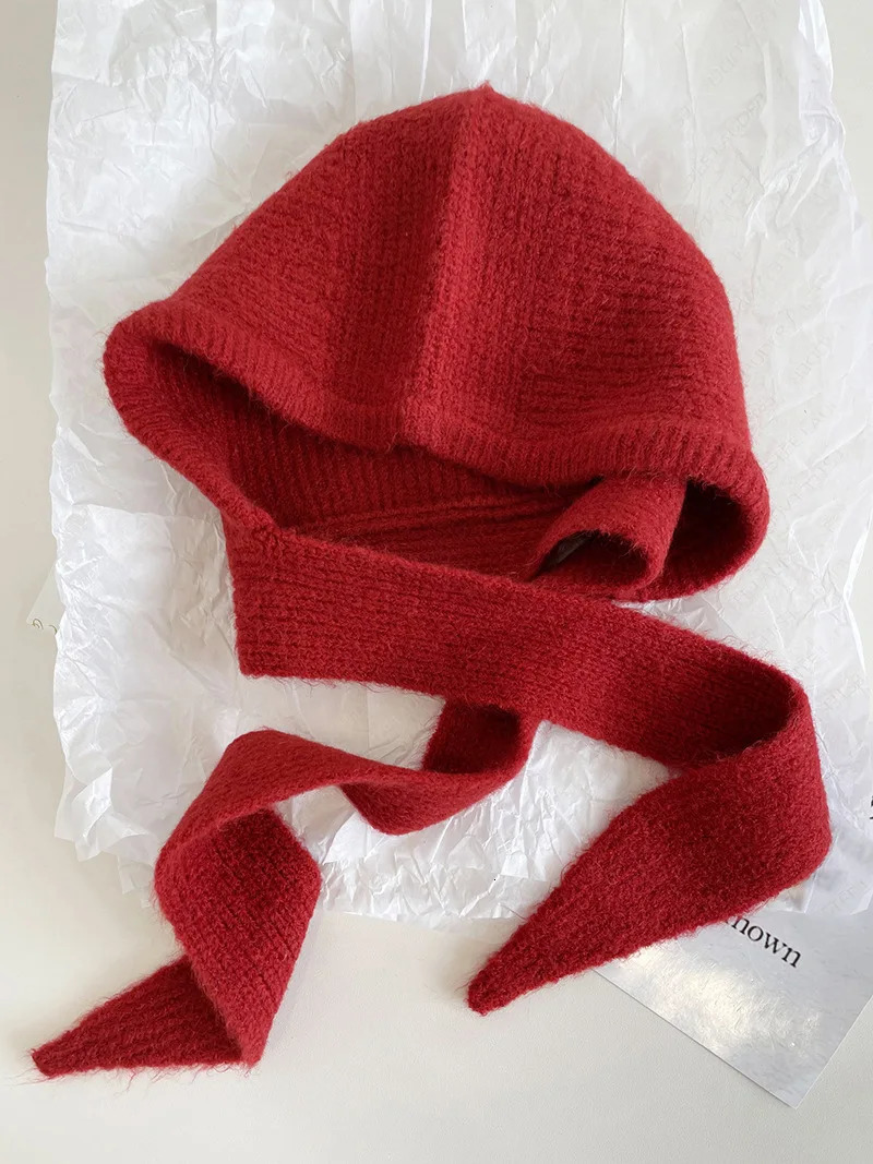 Knitted Beanies Cap For MenWomen Winter Warm Unisex Hooded Hat Neck Collar Scarf Cap Ski Beanie Cold Hats Balaclava Caps Bonnet 251029