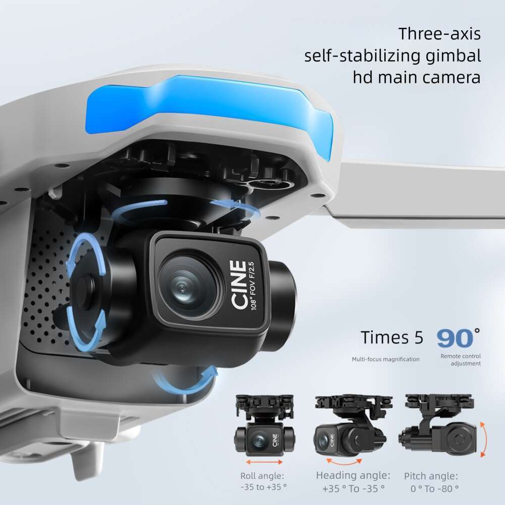 S X Drone With Inch Screen Three Axis Gimbal GPS Aerial Photography Four Remote Control Aircraft