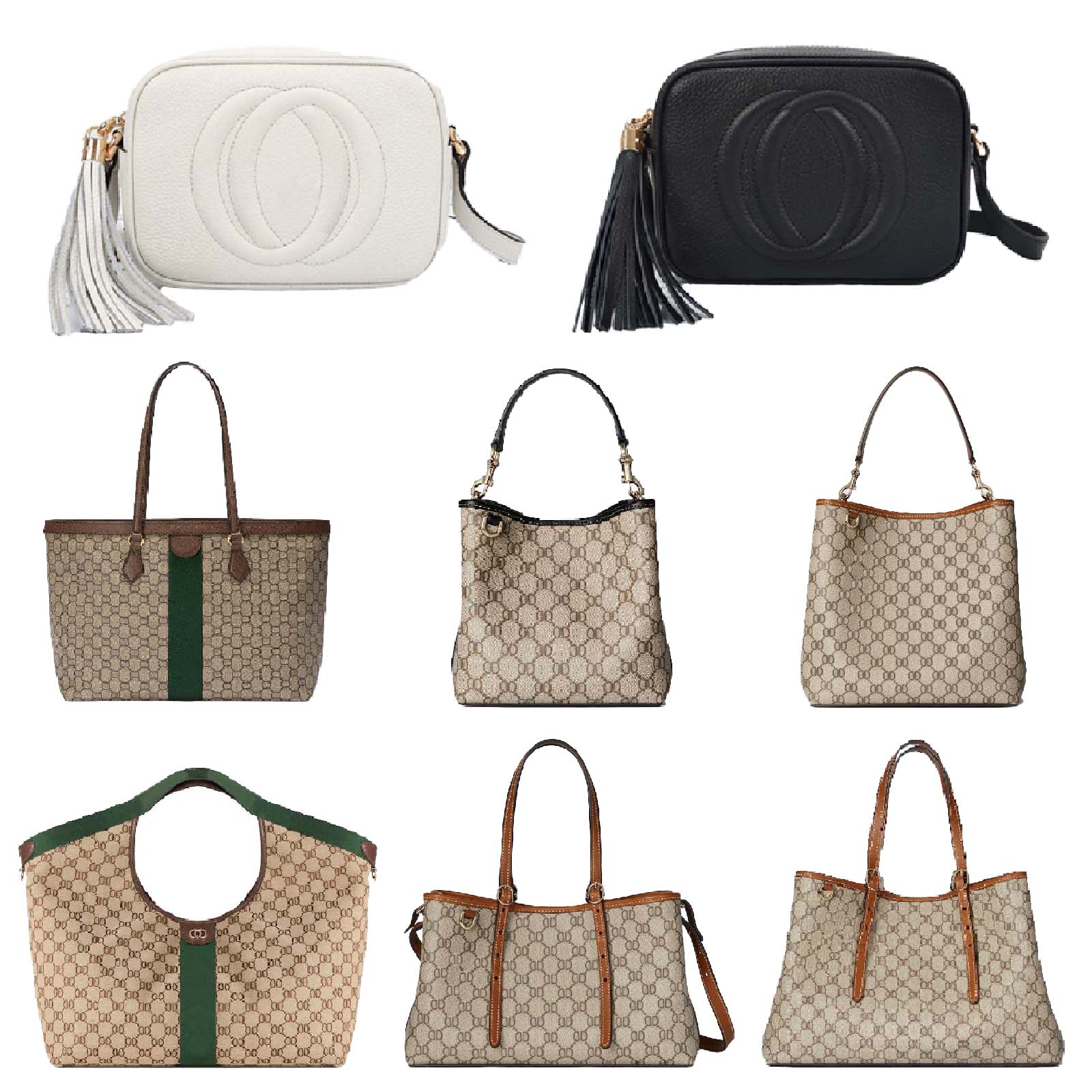 Designer bag shoulder bag armpit bag high-quality women's camera bag crossbody bag classic green full printed leather handle large capacity shopping bag