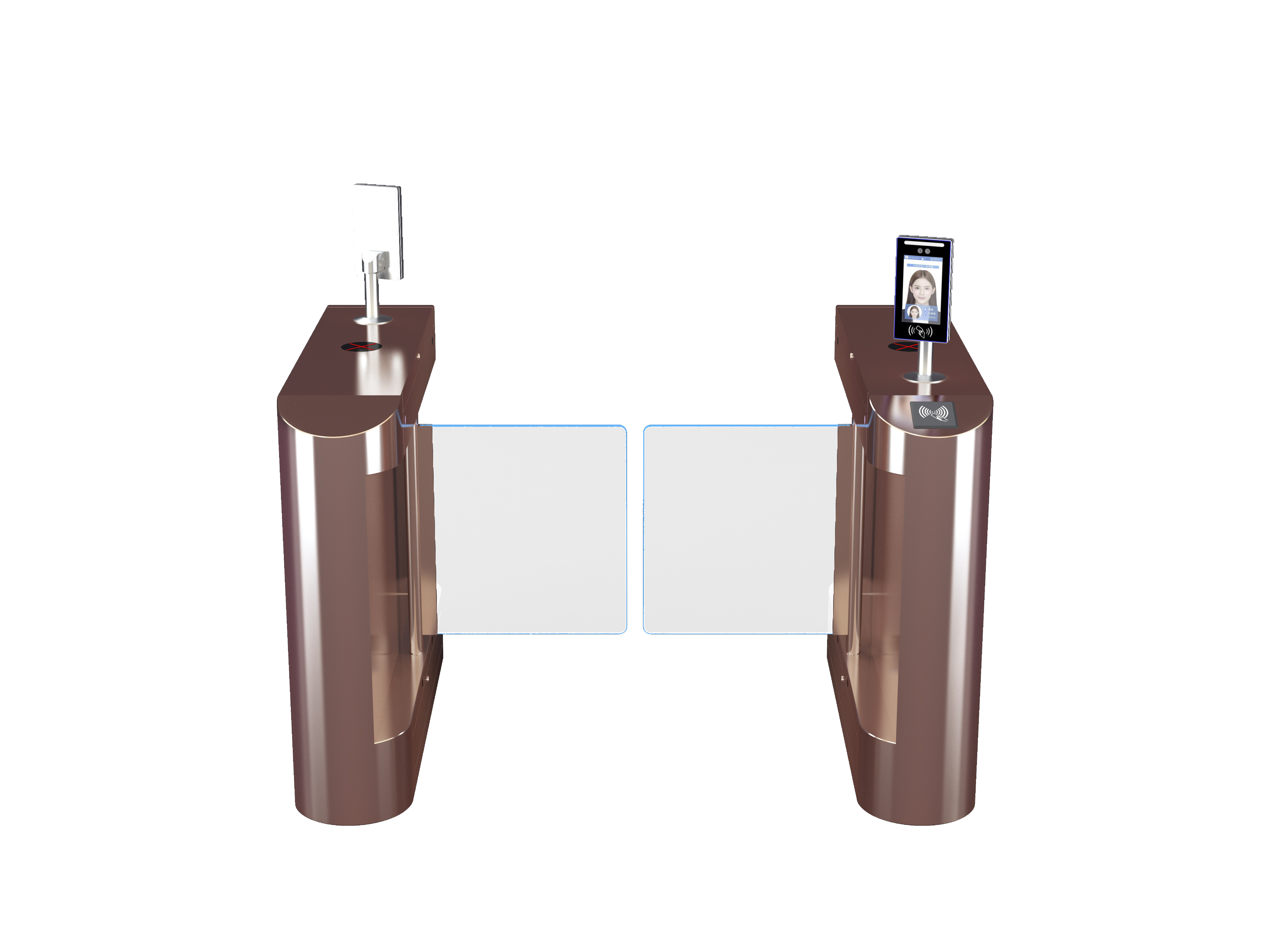 Smart Swing Gate Access Control with Card Recognition, Intelligent Record & Fast Passage, Bi-Directional Turnstile for Office/Commercial Security-NO15