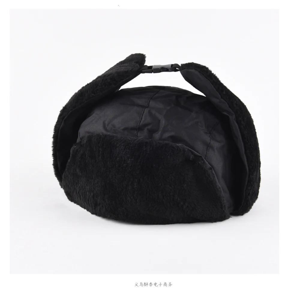 Unisex Men Women Russian Hat Trapper Bomber Warm Trooper Ear Flaps Winter Ski Solid Fluffy Faux Fur Cap Headwear Bonnet 251013