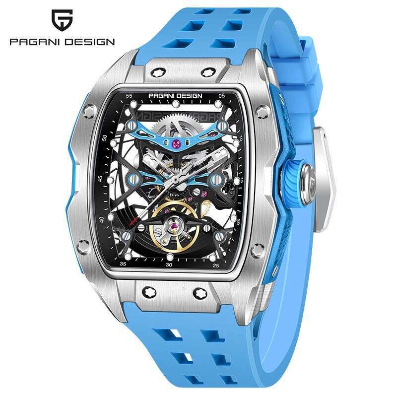 PAGANI DESIGN New Fluorine Rubber Strap 50M Fully Automatic Men's Mechanical Watch PD-YS018
