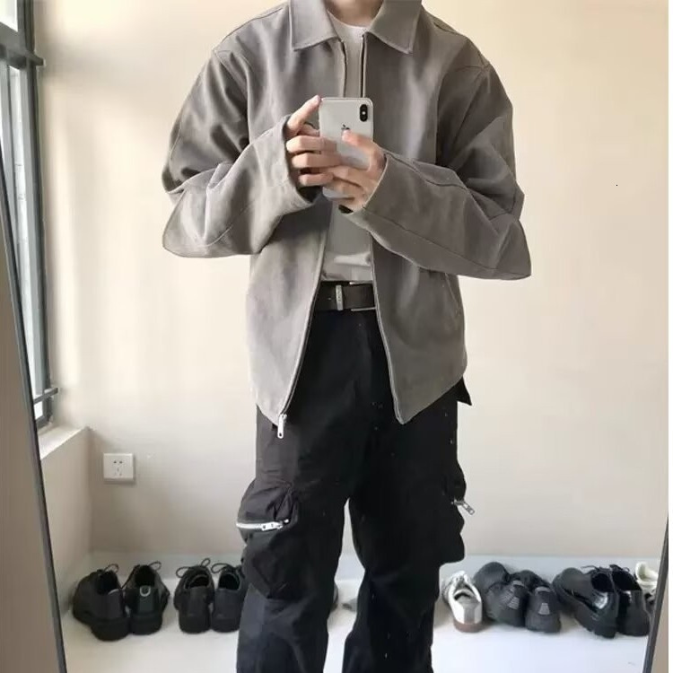 American Style Cool Designer Jacket Short Jacket For Men Ins Trendy Brand High-end Feel Loose Casual Versatile Zipper Spring Autumn Coat