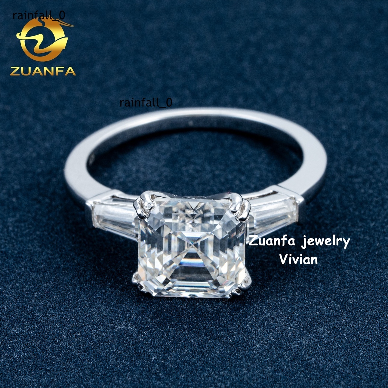 Pass Diamond Tester Buss Down Silver 925 D Color VVS Moissanite Diamond Fashion GRA Certification Luxury Women Wedding Rings