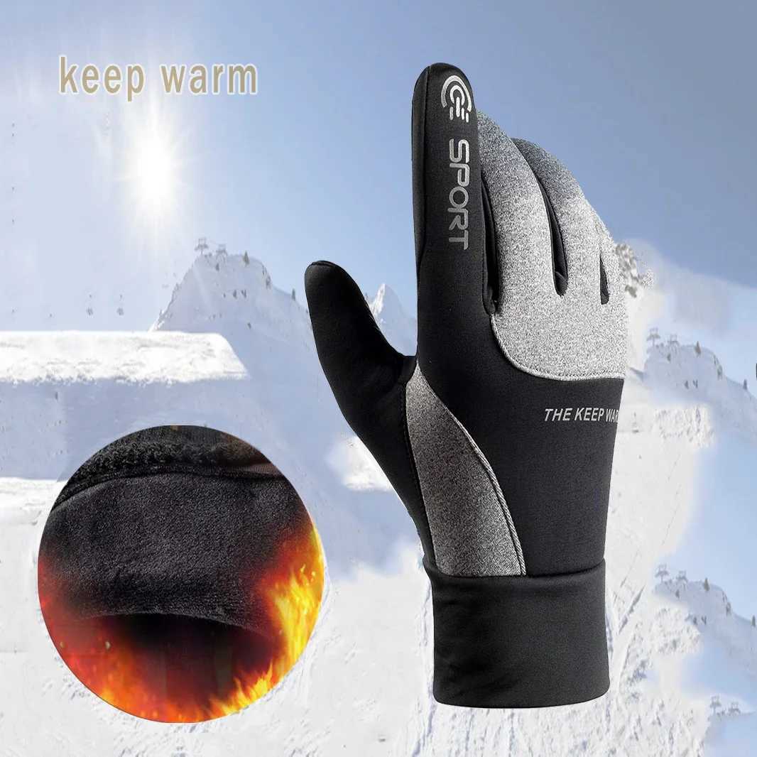 YANBIGUO Thermal Winter GlovesTouch Screen Cycling GlovesWaterproof Windproof Anti Slip Hands Warm for Hiking Driving Running J251029