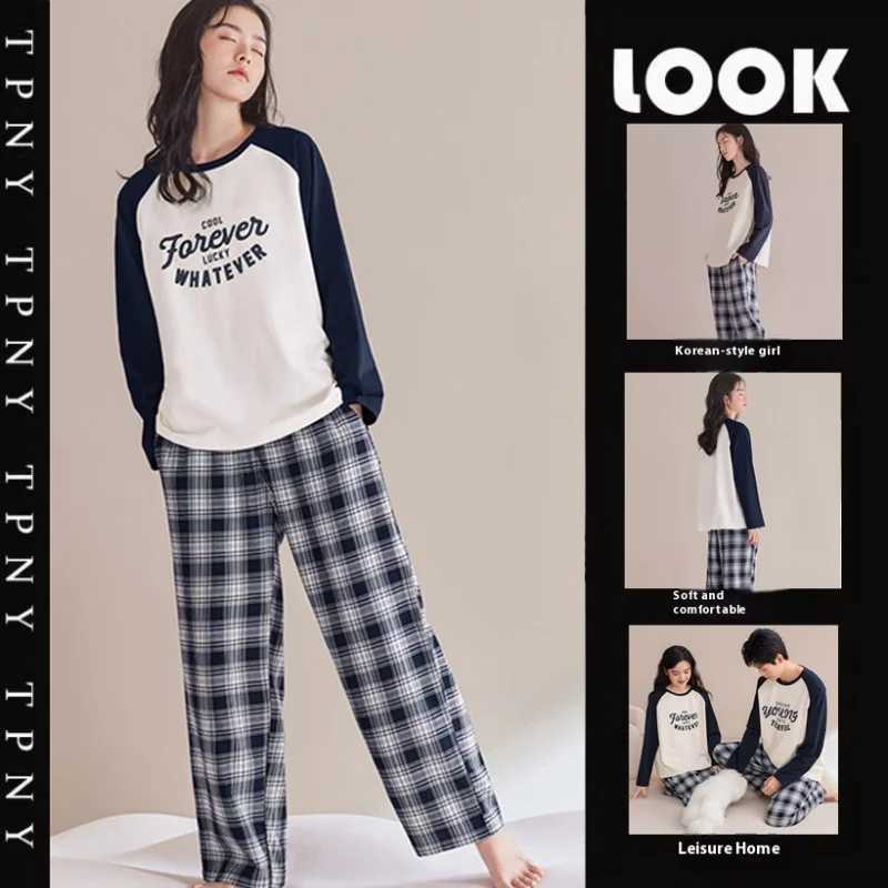 Spring and Autumn New Ladies Ins Style Pajamas Homewear Set Cartoon Girl LongSleeved Long Pants Korean Pajamas Homewear SetT251029