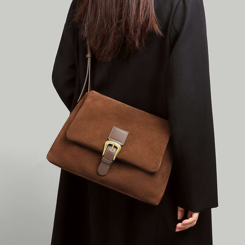 Luxury Bag Designer New Women's Fashion Niche Cross Body Bag Genuine Leather High End Suede Beach Bag Underarm One Shoulder Handbag