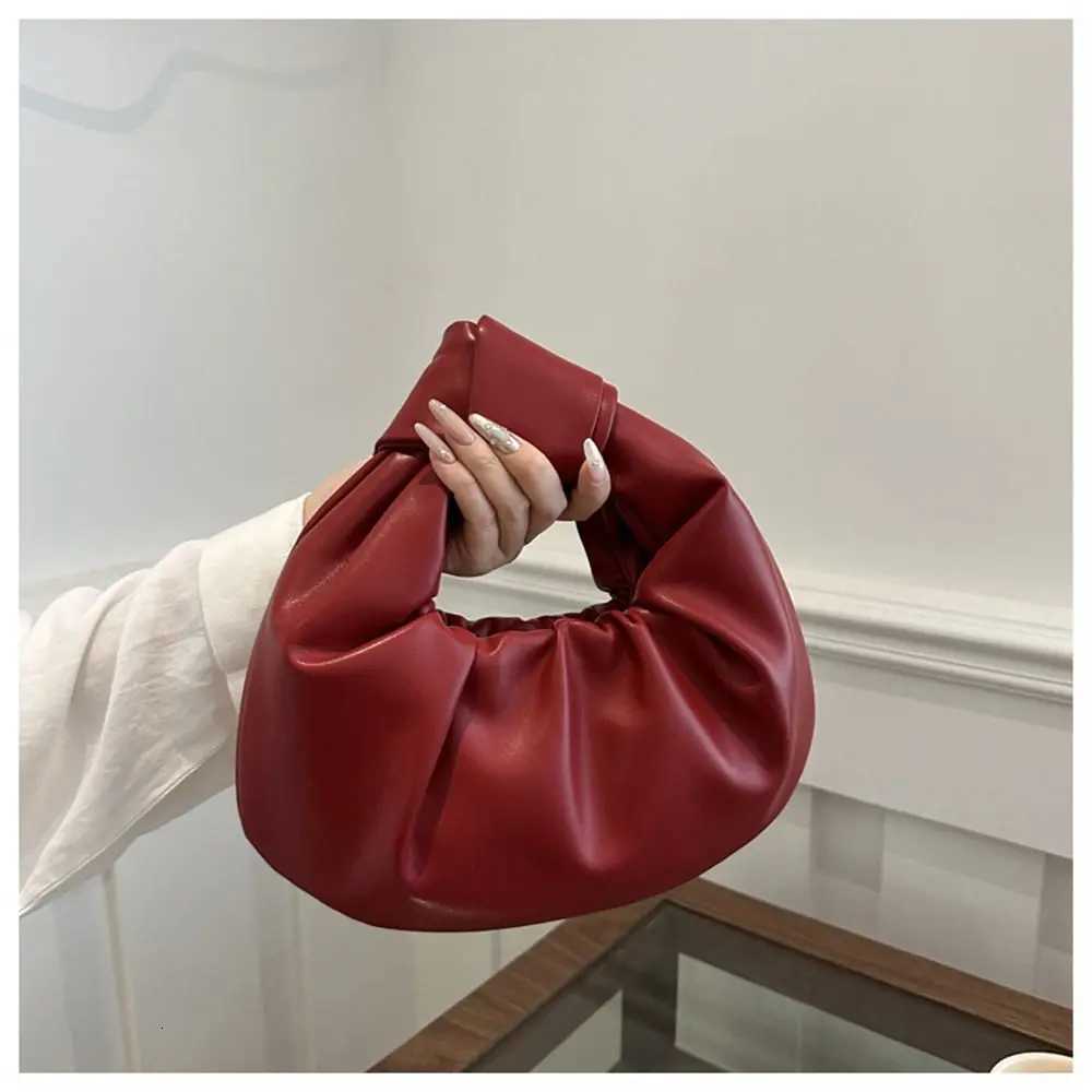 Fi Simple PU Leather Shoder Bags Lightweight Solid Color Totes Large Capacity Underarm Bags Wen Girls Handbags1 D251029