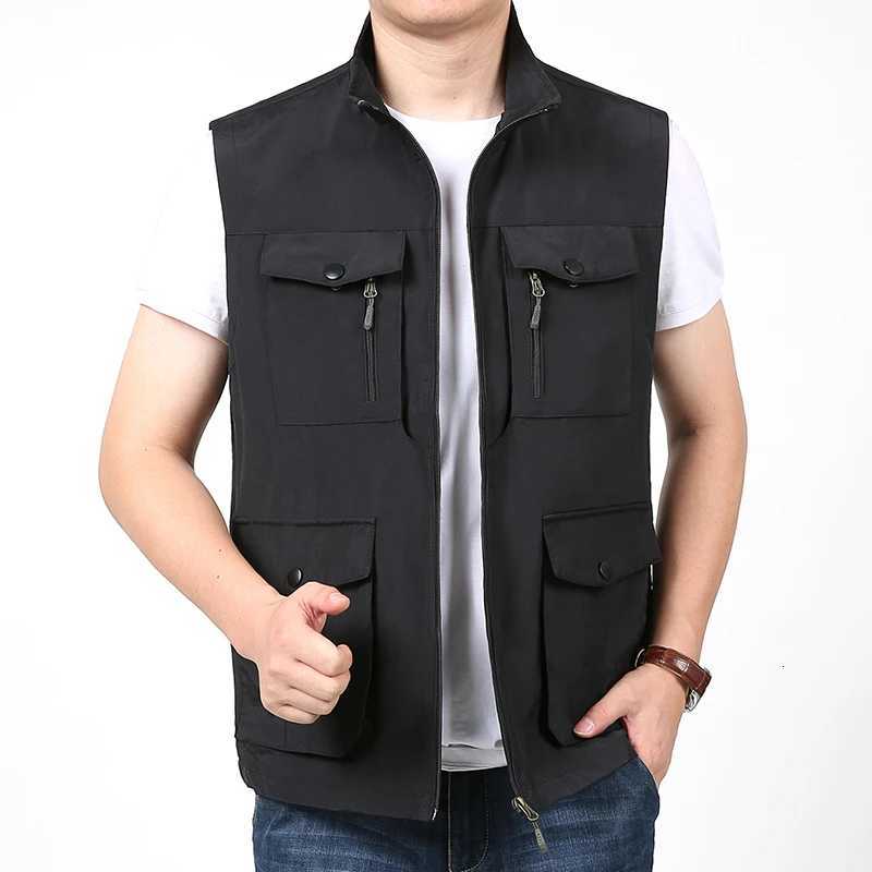 Summer mens outdoor casual vest with breathable multi pocket photography fishing vest a musthave for mens outdoor exploration W251029
