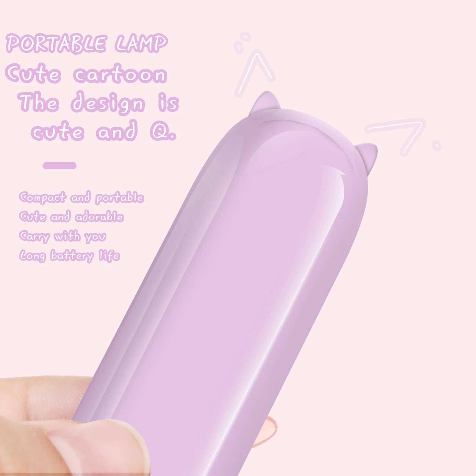 Mini Nail UV LED Lamp Handheld for Drying Nail Gel Polish Portable USB Cute Cat Ear Hand Light Long Lasting Home Salon Supplies J251115