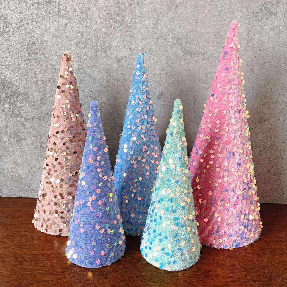 Valentine's Day Easter Veet Hollow Sequin Christmas Tree Ornament Home Party Decoration