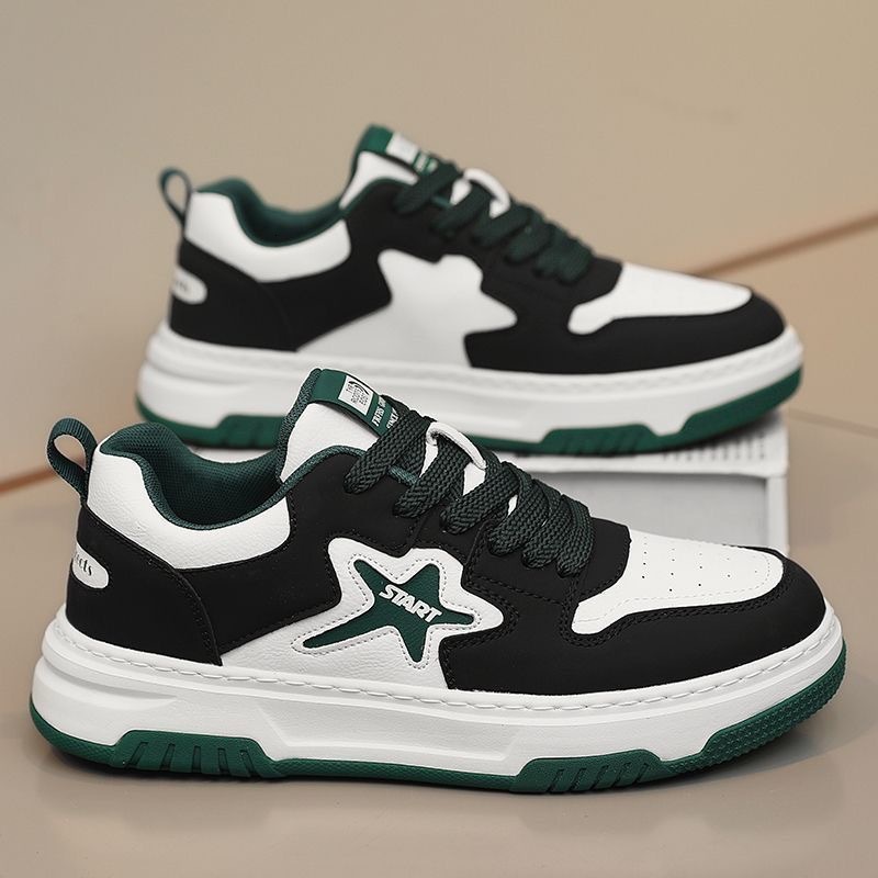 Free Shipping 2025 New Casual Shoes Men design Pu Leather Skateboard Shoes Sneakers with box