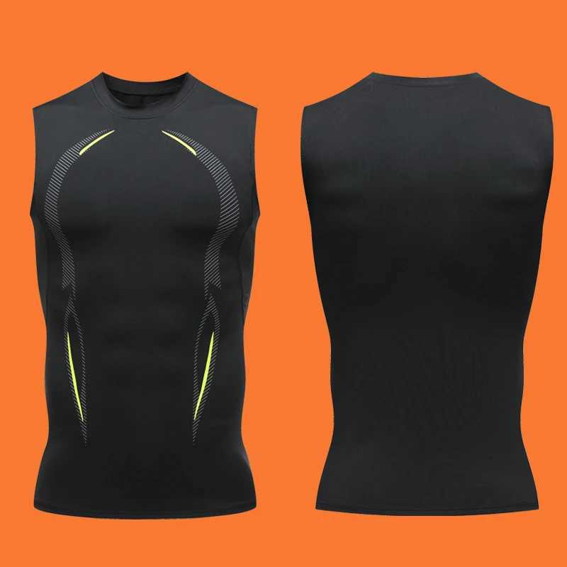 Compression Tank Top Men Running Gym Shirt Sleeveless Quick Dry Sportswear Male Fitness Bodybuilding Vest Workout Muscle Top W251029