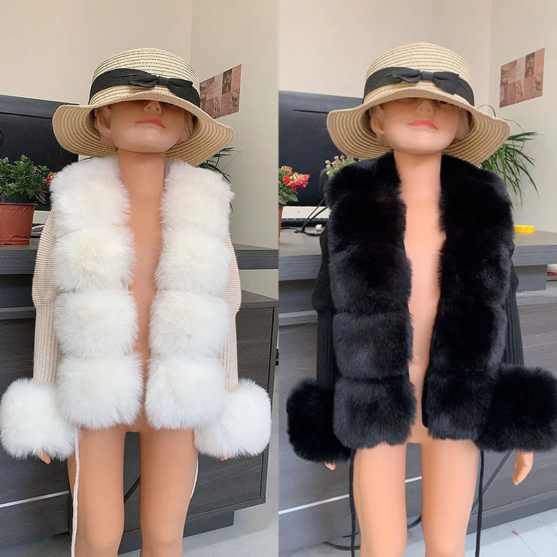 Childrens Fur Cardigan Girls AutumnWinter Fashion Faux Knitted Selling Fox 251028