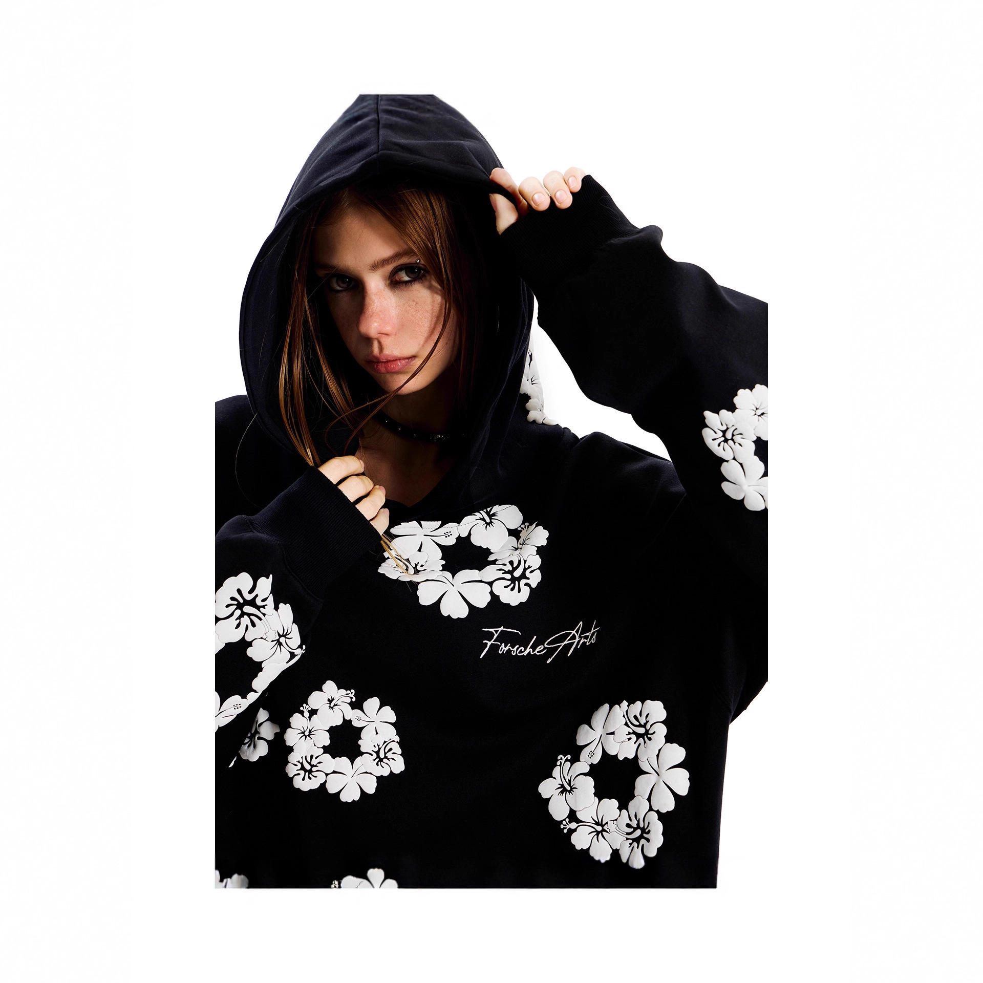 New designer fashion brand hooded women's sportswear plus size loose American style lazy retro autumn and winter couple jacket hoodie