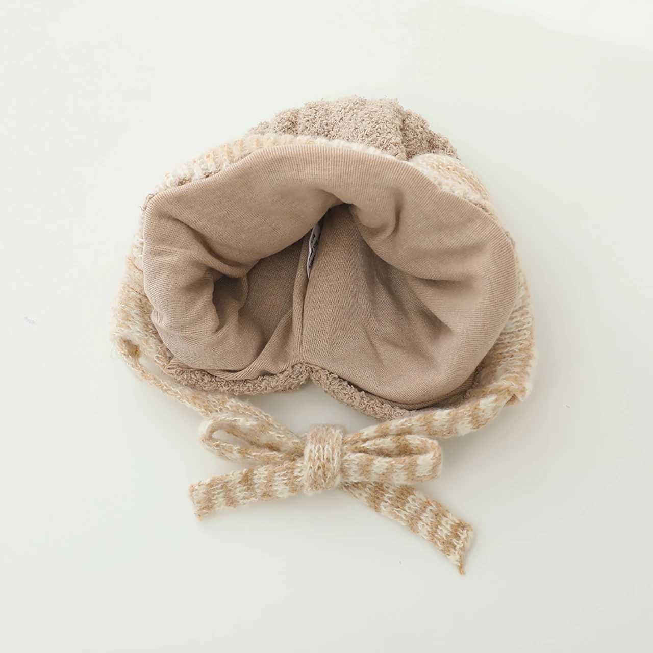 Winter Thicken Warm Baby Hat With Ears Soft Baby Boys Girls Lacing Cap Beanies Cute Toddler Kids Hat Bonnet251028