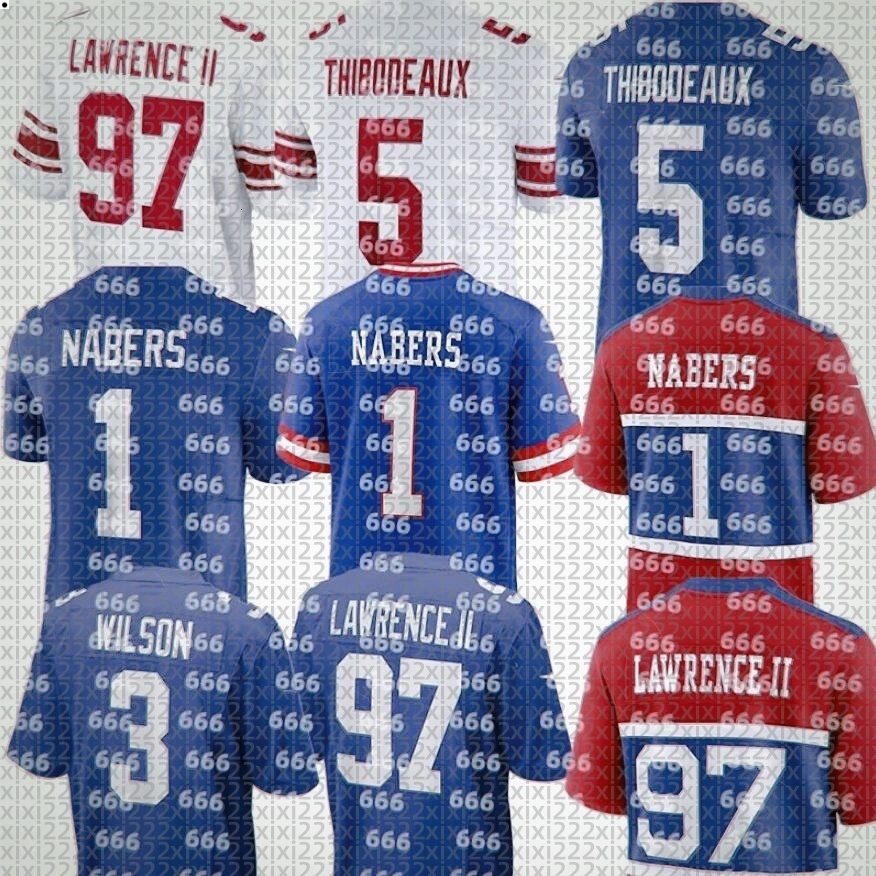 Giants Jersey Lawrence Taylor Michael Strahan Russell Wilson Malik Nabers Dexter Lawrence II Kayvon Thibodeaux Jaxson Dart Abdul Carter Brian Burns Football