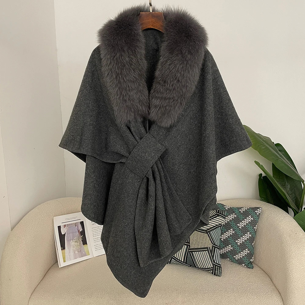 Spring Lanket Scarf Female Real Fur Coat Women Cloak Poncho Winter Warm Shawl Thickening BPashmina Cape Stole Fur Coats 251029