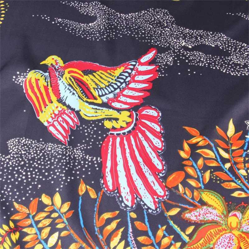 POBING Silk Scarf Women Large Shawls Money Tree Print Stoles Square Bandana Luxury Kerchief Hijab Female Foulards 130CMW251029
