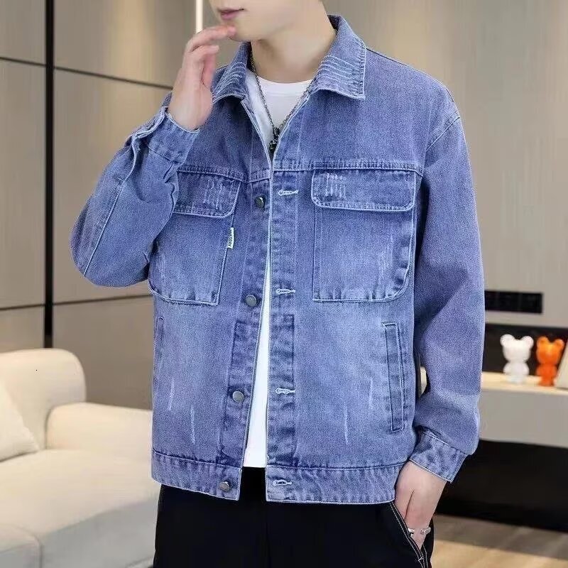 Designer Jacket Men's Denim Jacket Spring Autumn New Trendy Loose Top Trendy Brand Workwear Casual Versatile Jacket For Men