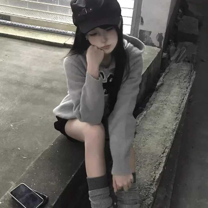 Womens Cats Ears Harajuku Gothic Lolita Beret Y2K Girls Steampunk Punk Zipper Handmade Sun Hat Cap