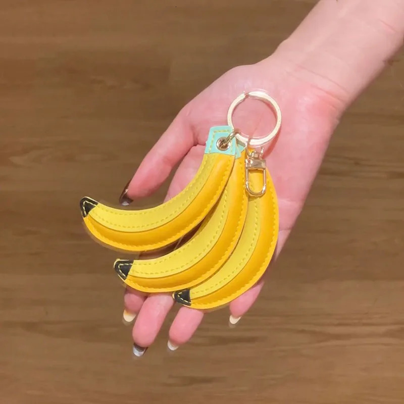 Cute Banana Pendants Suitable for Bags Womens Handbags Shoulder Bags PU Leather Keychain Accessories Bag Accessories 251029
