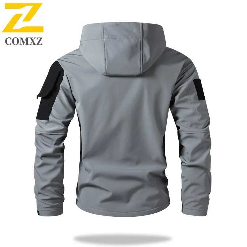 Tactical Waterproof Softshell Jacket Mens Outdoor Functional Windproof Breathable Military Style Hiking Camping Jacket Clothing J251029