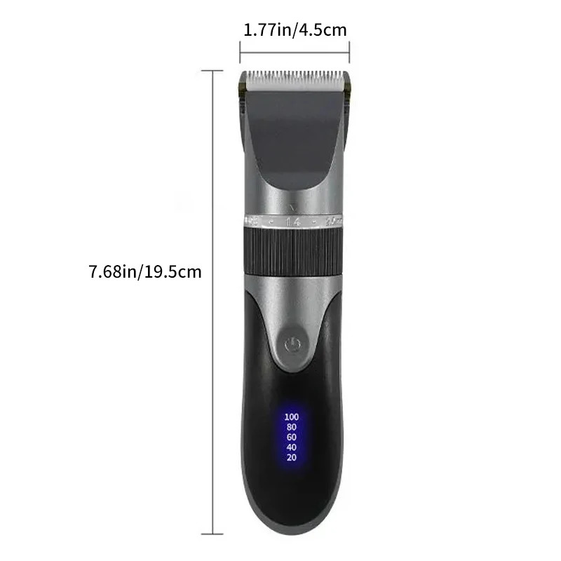 Professional Hair Clipper Mens Barber Beard Trimmer Rechargeable Ceramic Blade Hair Cutting Machine Adult Kid Haircut Low Noise 251029