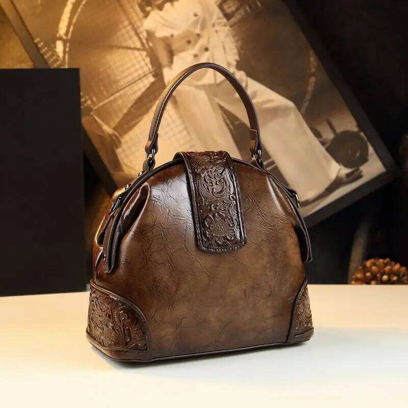 Designer Bags Designer Brand Retro Emed Dumpling Bag Leather Handcrafted Cowhide Handbag Shoulder Cross-Body Bags For Women Hot Selling