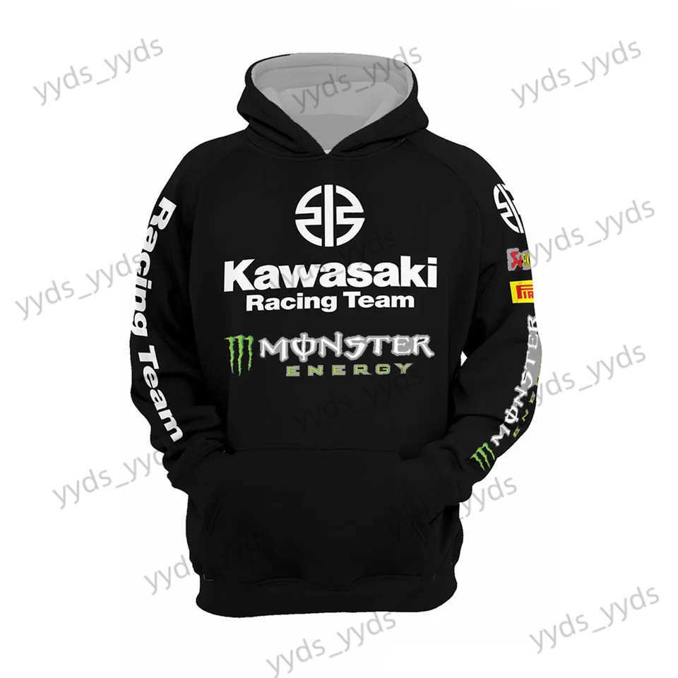 Kawasaki Racing Printed Hoodie Adult Strtwear Hooded Unisex Motorcycle Sweatshirts Pullovers Tracksuit Clothing T251029