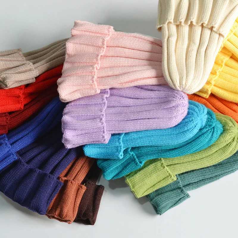 Winter Kids Hat Candy Knitted Bonnet Baby Beanie Kids Cap Elastic Children Girls Boys Hats 11 Colors 15Y251028