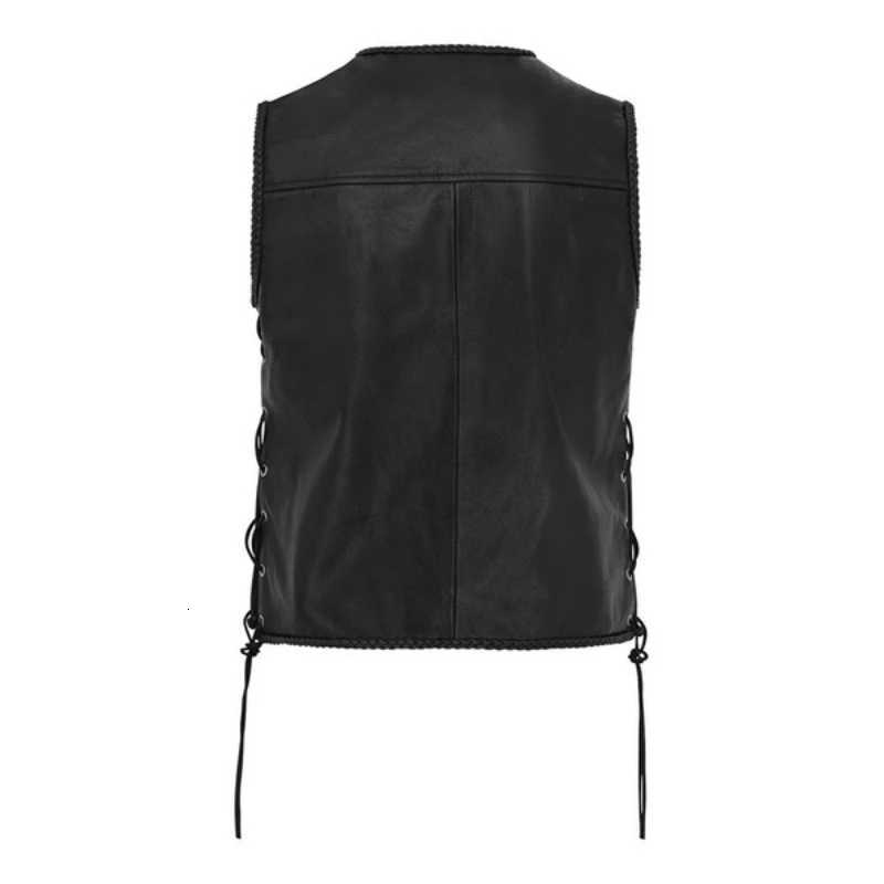 Men Vintage Faux Fur Vest Jacket V Neck Single Breasted Side Braiding Sleeveless Plus Size W251029