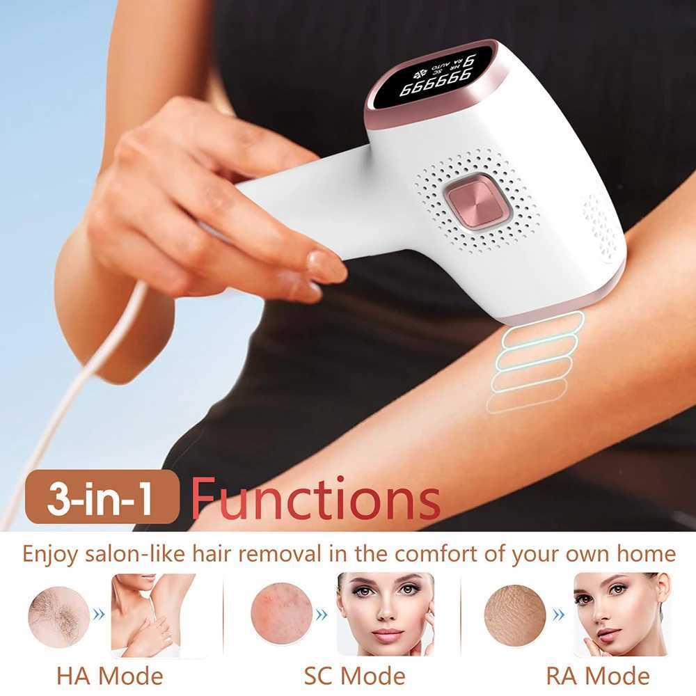 3 in 1 Ice Laser Epilator 999999 Flashes IPL Hair Remover Painless Electric Body Bikinis Epilatorwith Freezing Technology J251117