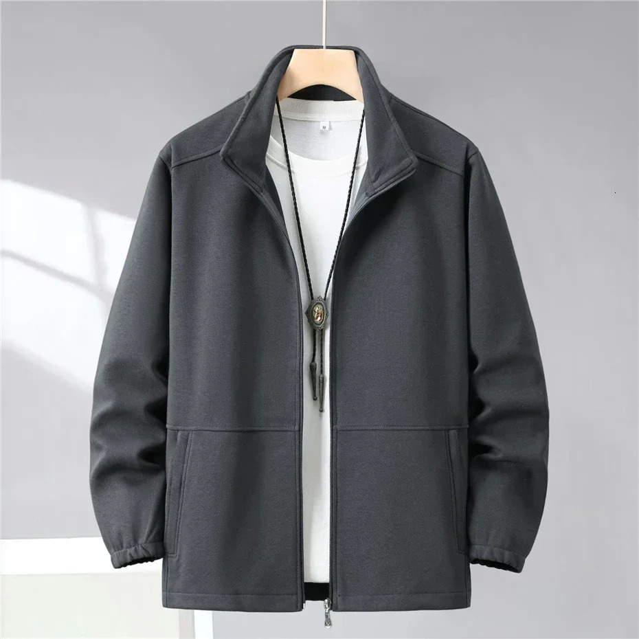 Extra Big Size Mens Spring Jacket Stand Collar Zip Up Coat Male Plus Large 10XL 12XL Loose Casual Fashion Work Wear Outerwear 251029