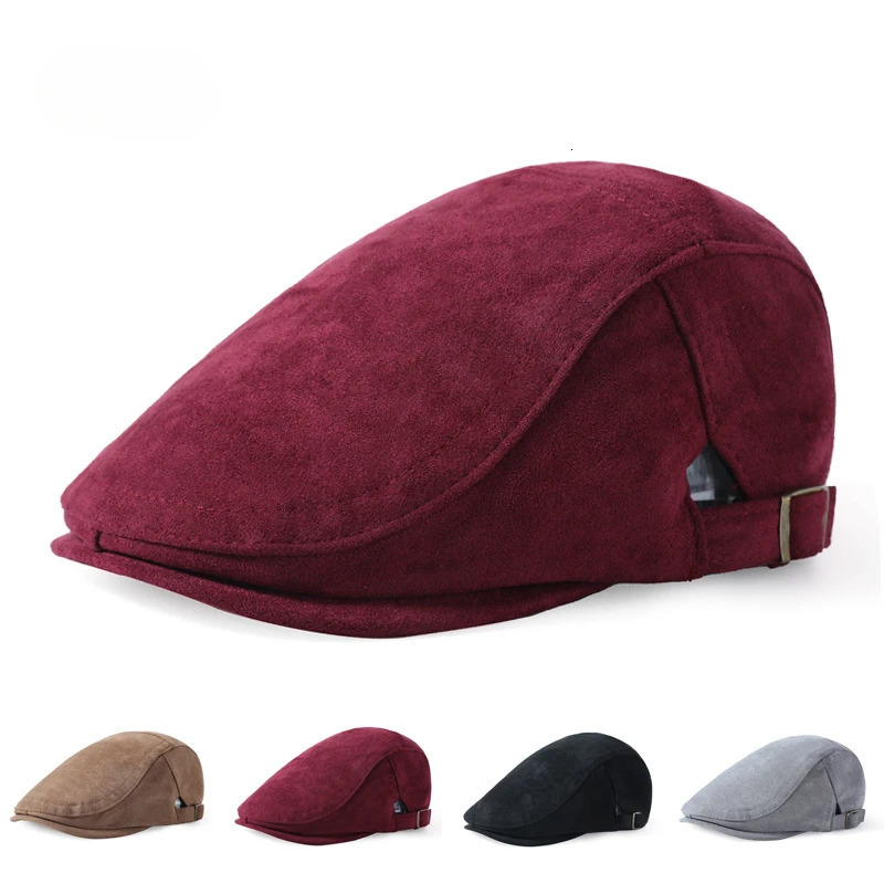 Deerskin fleece cap ins light board beret trendy men and women fashion visor do old hat Comfort Fit Classic BreathableAdjustable 251029