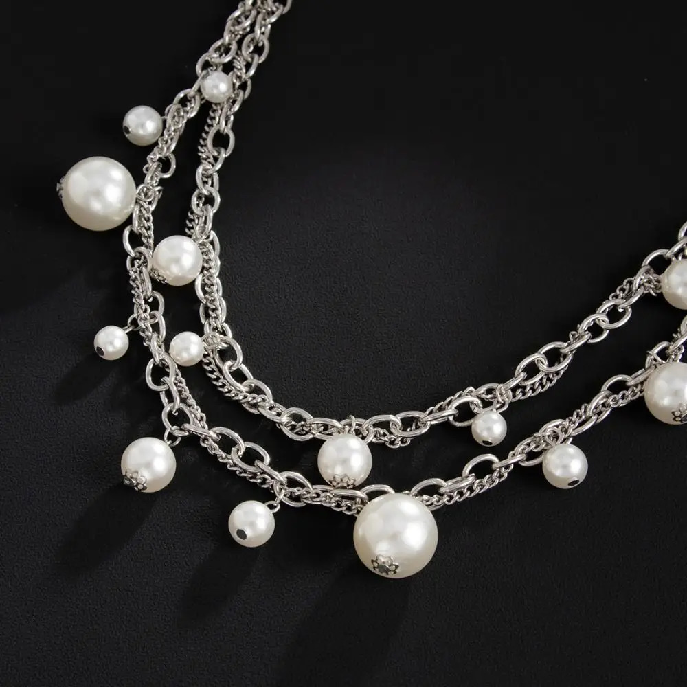 Retro Tassel Pearl Waist Chain Gothic Zinc Alloy Tassel Jeans Chain Multilayer Beads Pants Chain Steet 251021