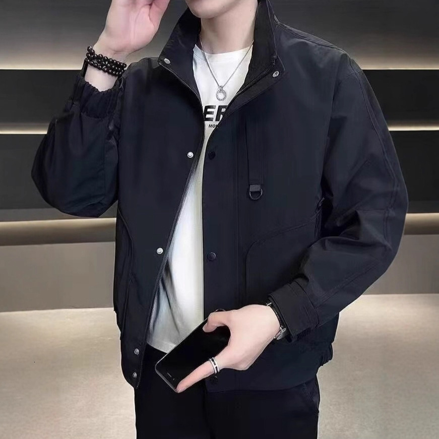 Designer Jacket 2025 Spring And Autumn Casual Men's Jacket Outdoor Fashion Loose Casual Versatile Men's Thickened Stand Collar Men's Ja