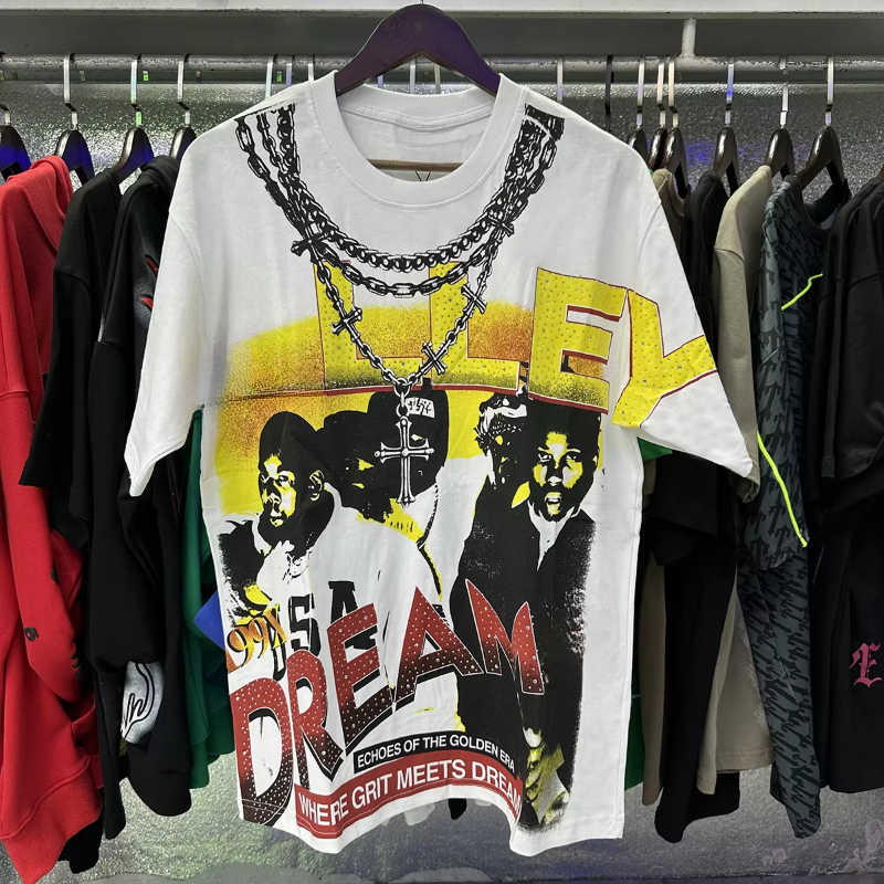 High Quality Washed Hand Worn T SHIRT Fashion T-Shirts Men Summer Style Women Vintage American Style Tee 26ss