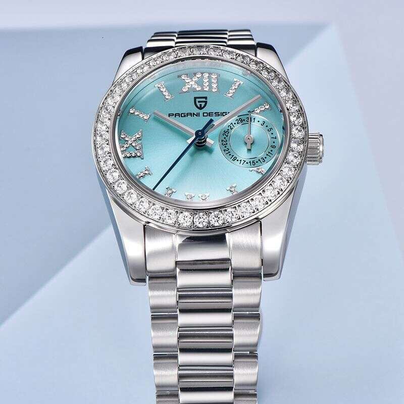 PAGANI DESIGN New Fashion Rhinestone Bezel Calendar Small Pointer Light Luxury Women's Quartz Watch PD-1776