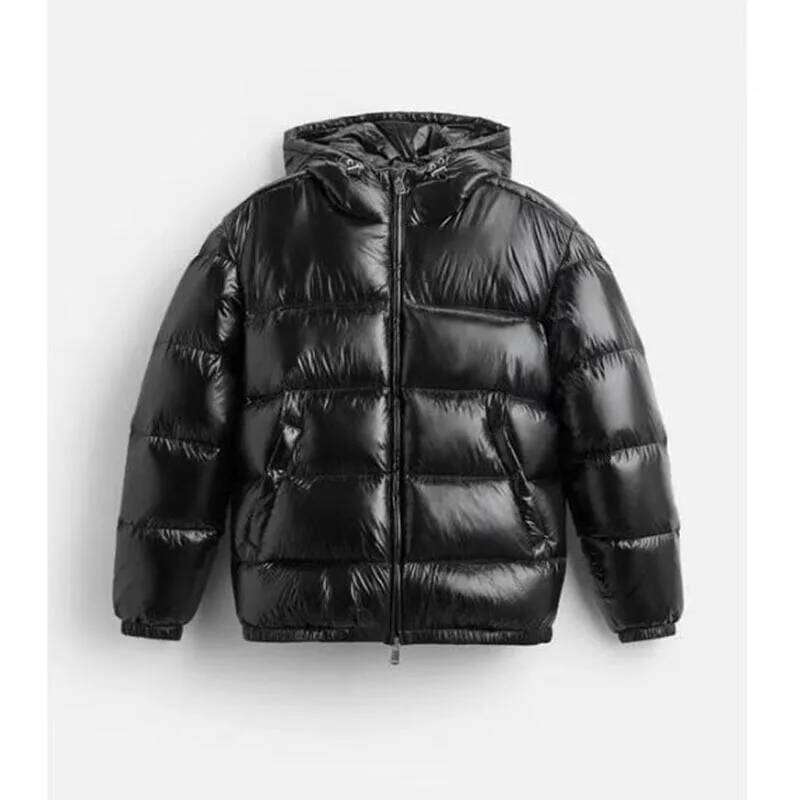 Men's Brand Men Fashion Waterproof Short Parkas Male Lightweight Snow Ski High Quality Glossy Parka Down Cotton