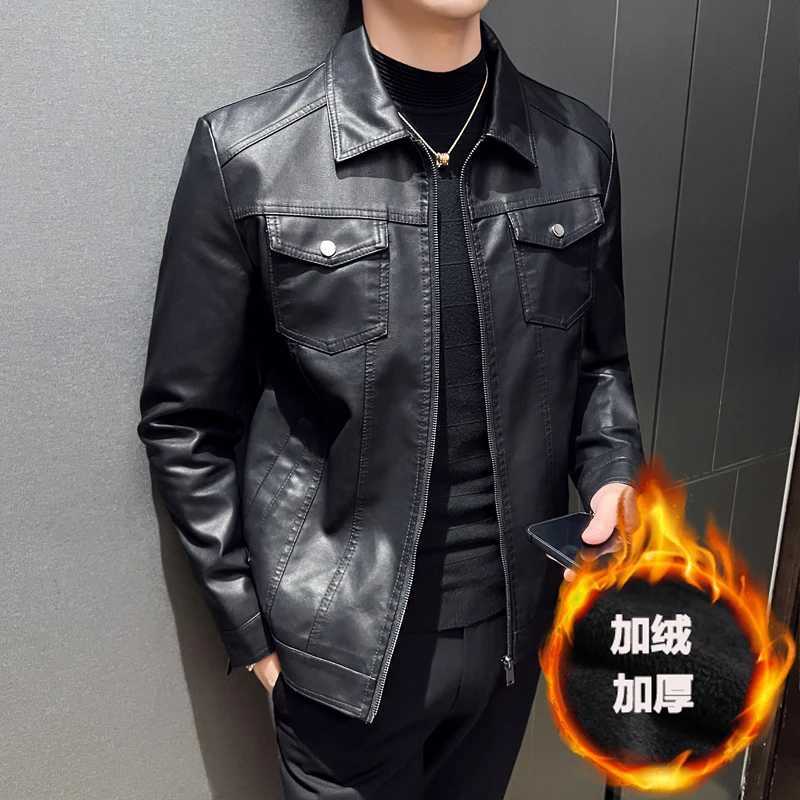 Leather Business Male High Quality Outwear Jacket Rider PU Jacket Men Casual Business Windbreaker Motorcycle Leather JacketsT251029