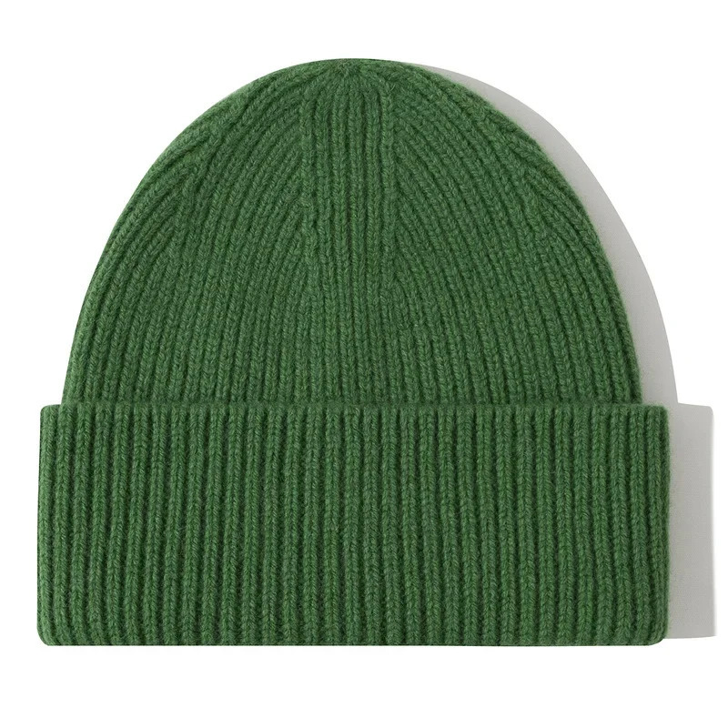 Wool Beanies Women Knitted Cap Hat Men Winter Warm Bonnet 251029