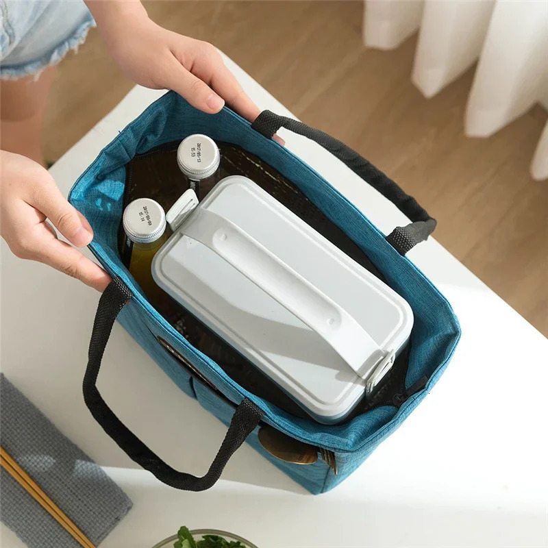 Lunch Thermal Bag Large Capacity School Picnic Food Tote Portable Insulated Cooler Storage Bags for Women Shopper Handbags 251029
